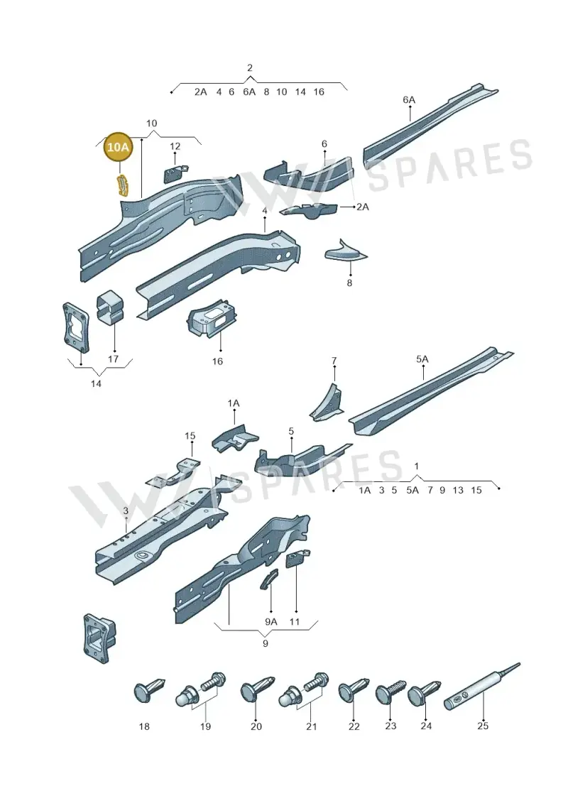 5Q0805758 — Audi RS3 Limousine (2017-2020) diagram 745803000, position 10A