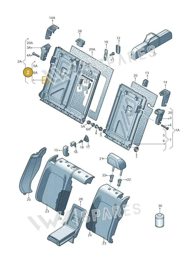 5Q0885504BL — Audi RS3 Limousine (2017-2020) diagram 745885700, position 2