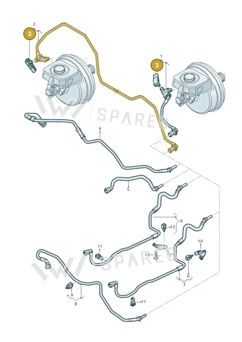 5Q0906207A — Audi A6 2.0 (2018-) diagram 435611700, position 3
