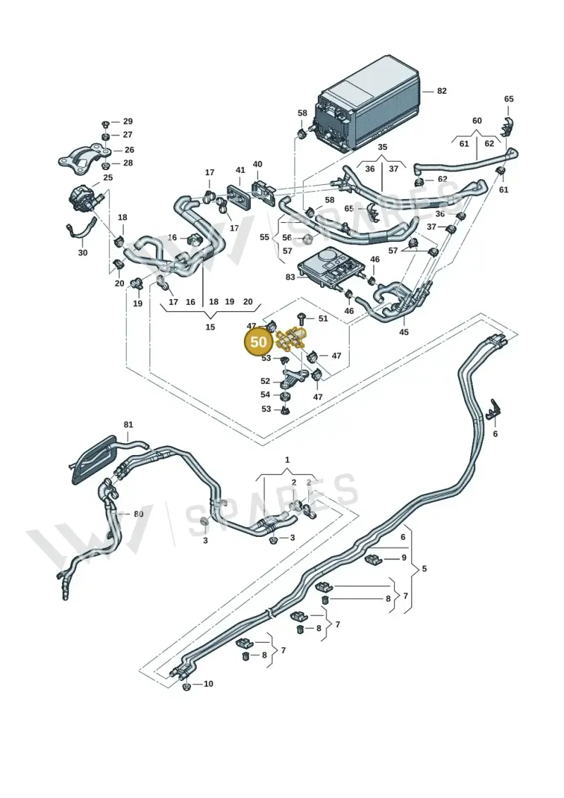 5Q0906457C — Audi A5 Limo 2.0 (2024-) diagram 8wk121085, position 50