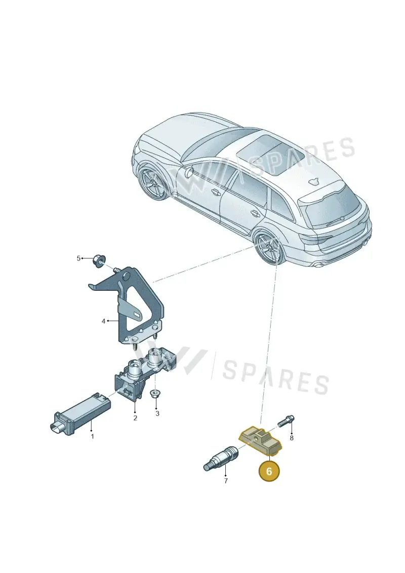 5Q0907275F — Audi RS4 Avant (2017-) diagram 438907600, position 6