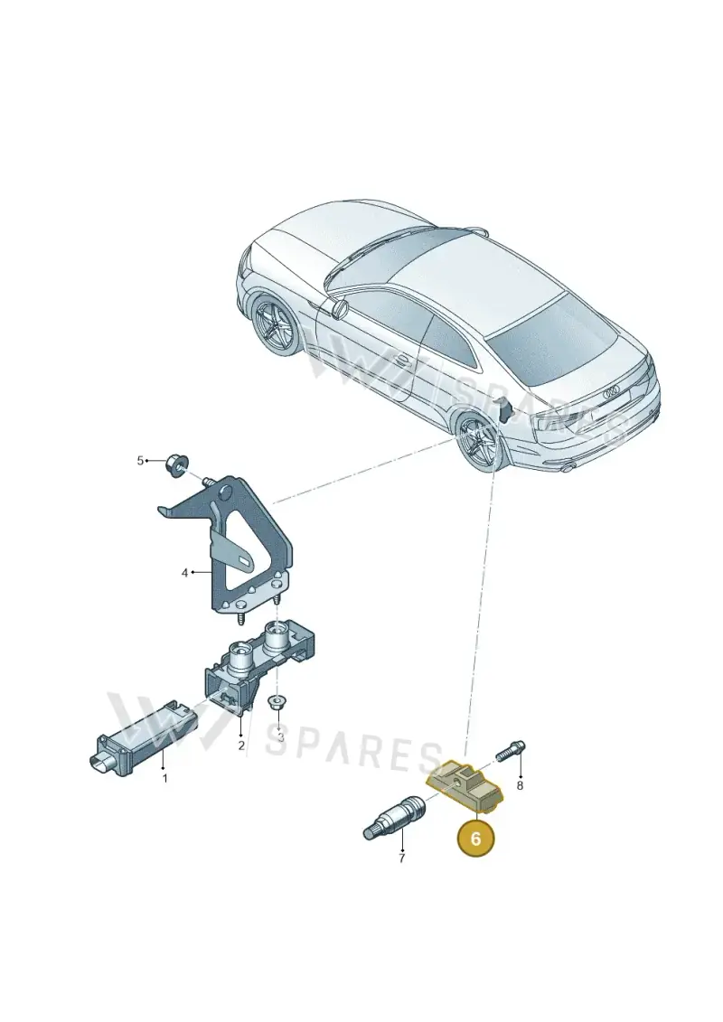 5Q0907275F — Audi RS5 Sportback (2017-) diagram 847907600, position 6