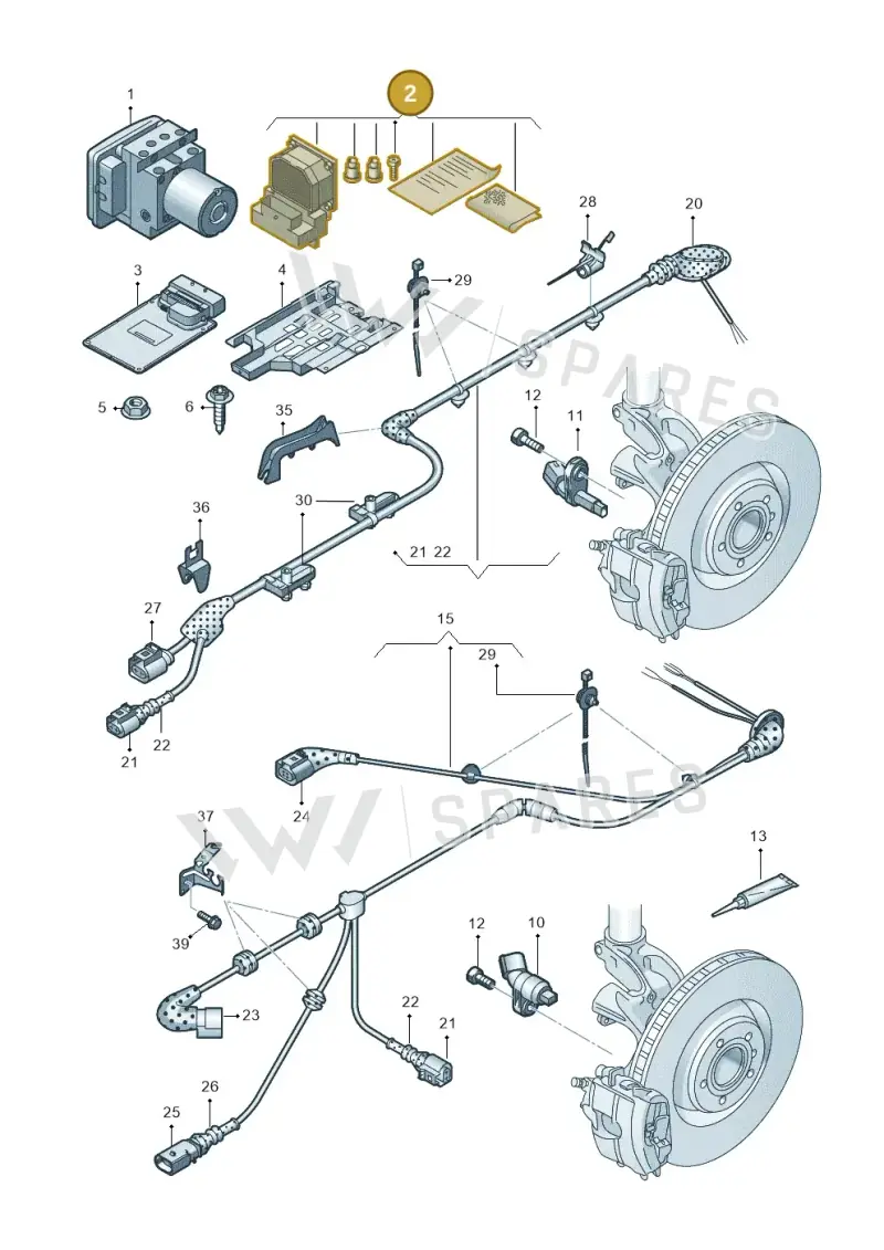 5Q0907375L — Audi A3 Sportback (2012-2016) diagram 745927000, position 2