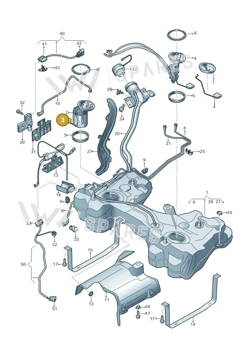 5Q0919673F — Audi A3 Sportback (2016-2020) diagram 890201200, position 3