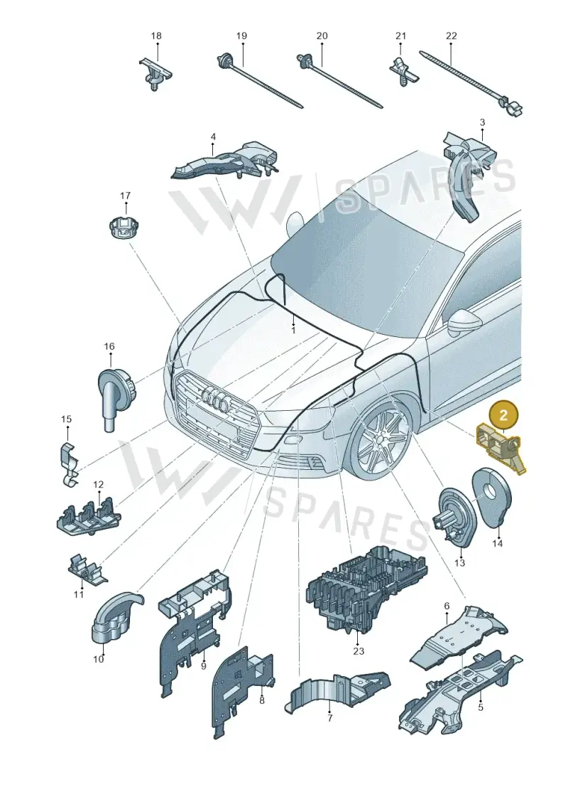 5Q0937545A — Audi RS3 Limousine (2017-2020) diagram 890971870, position 2