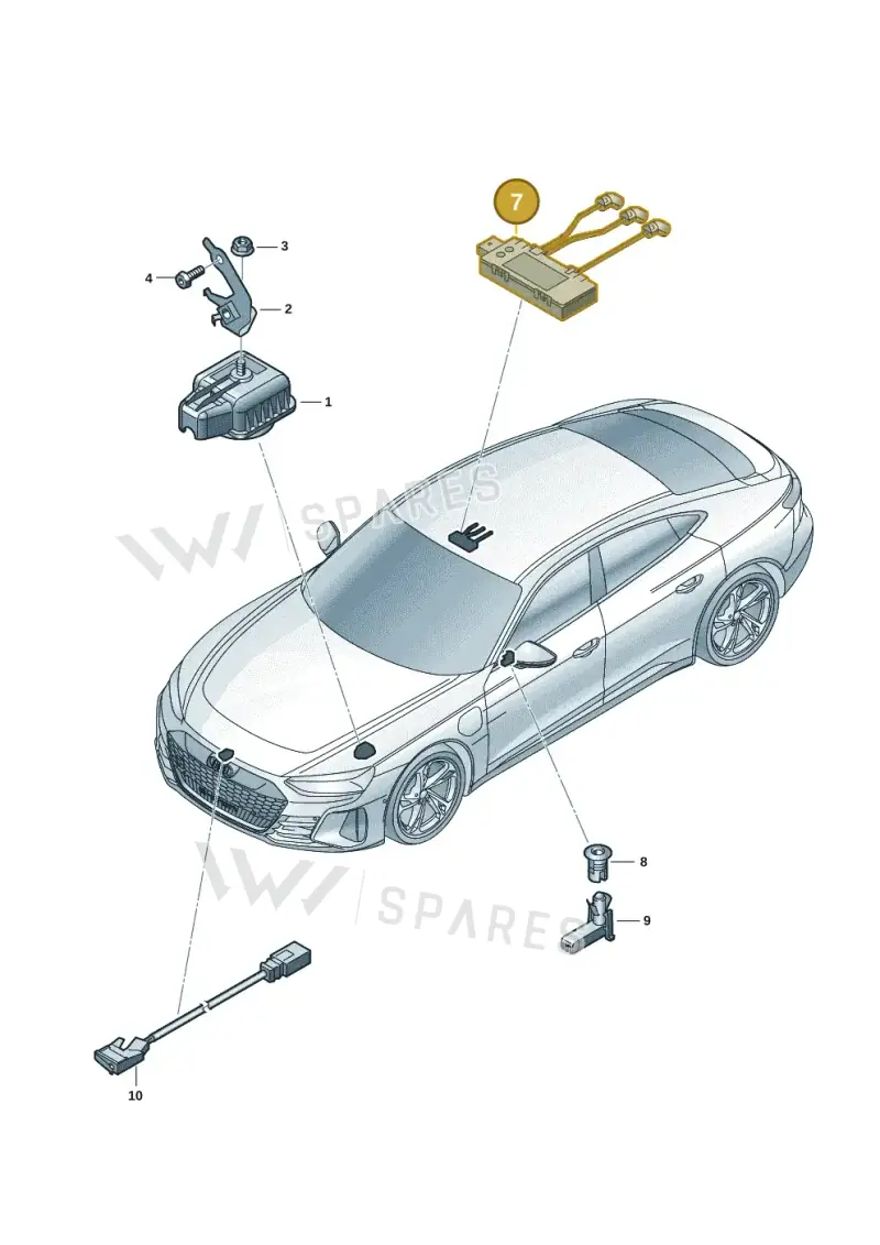 5Q0951172 — Audi RS e-tron GT (2020-2020) diagram 4j1951400, position 7