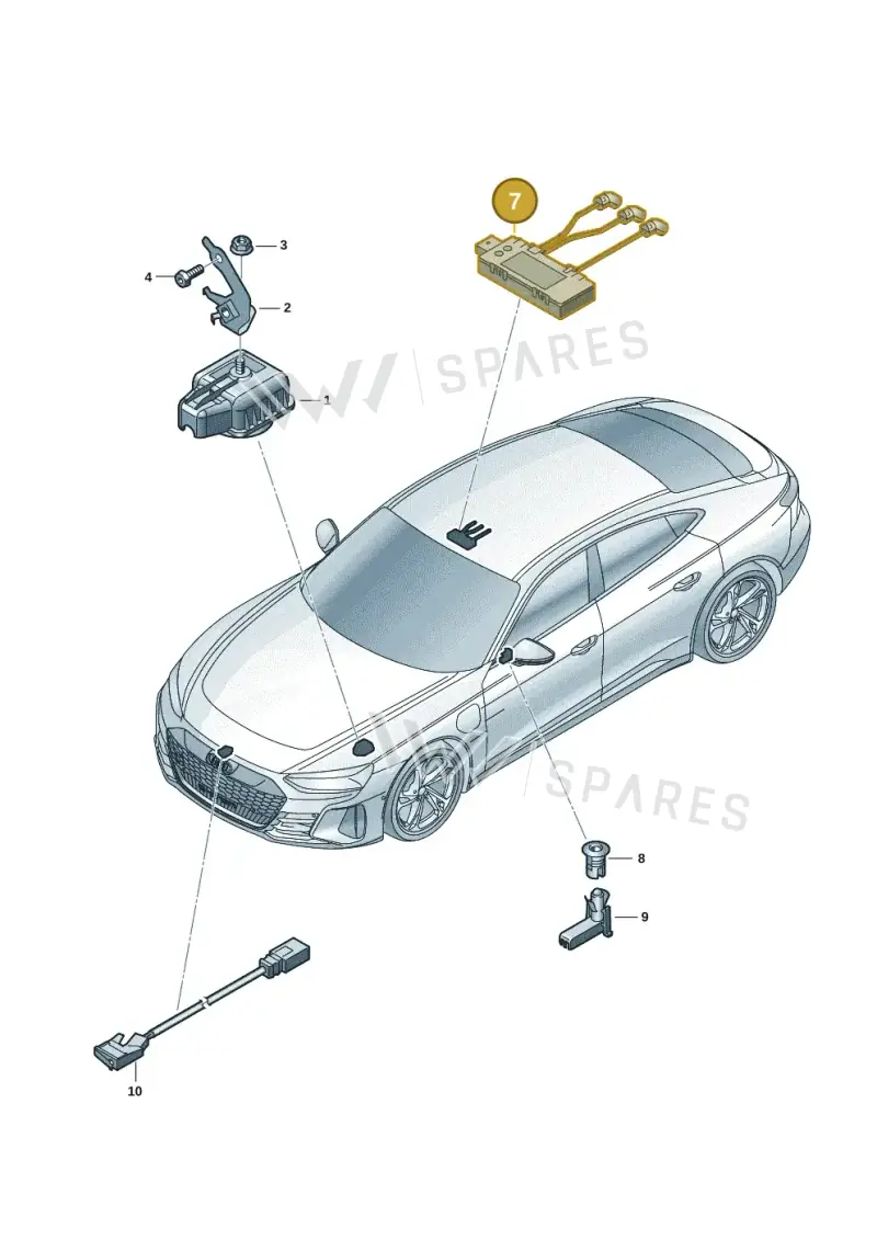 5Q0951172A — Audi RS e-tron GT (2020-2020) diagram 4j1951400, position 7