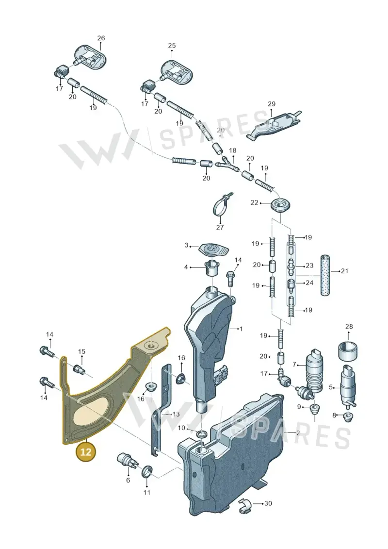 5Q0955443D — Audi A3 Sportback (2016-2020) diagram 745955150, position 12