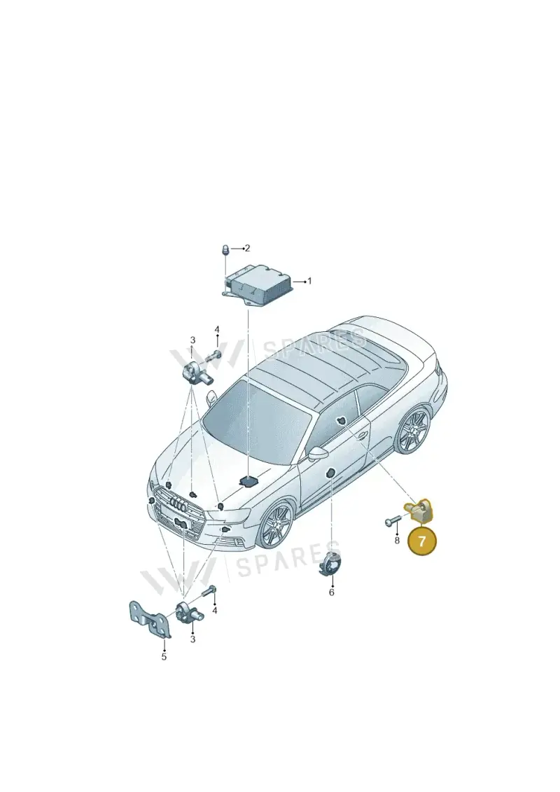 5Q0959352 — Audi A3 Cabrio (2016-2020) diagram 891959300, position 7