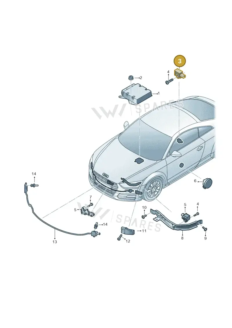 5Q0959352 — Audi TTRS Coupe (2016-2023) diagram 850959300, position 3