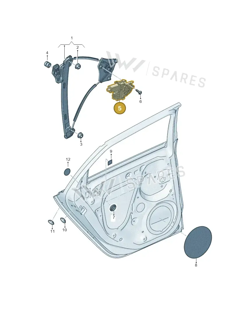 5Q0959407 — Audi A1 sportback 1.0 (2018-) diagram 592839060, position 5