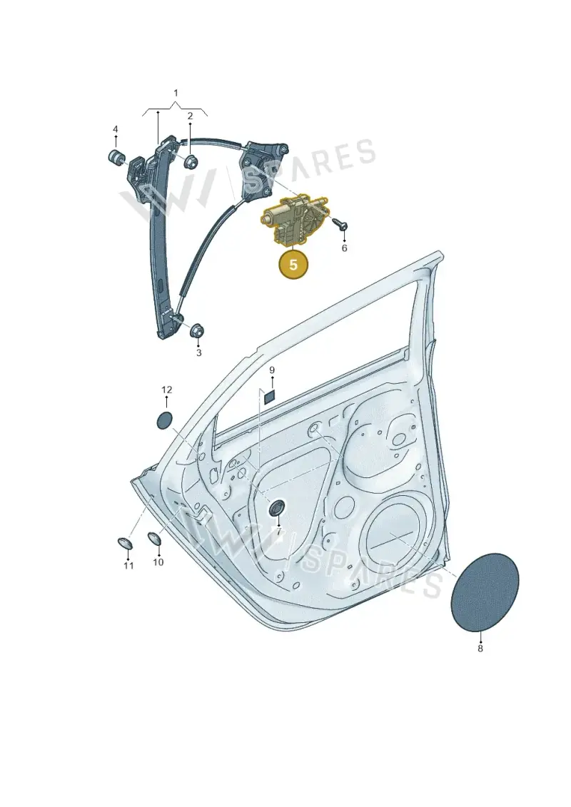 5Q0959408 — Audi A1 sportback 1.0 (2018-) diagram 592839060, position 5