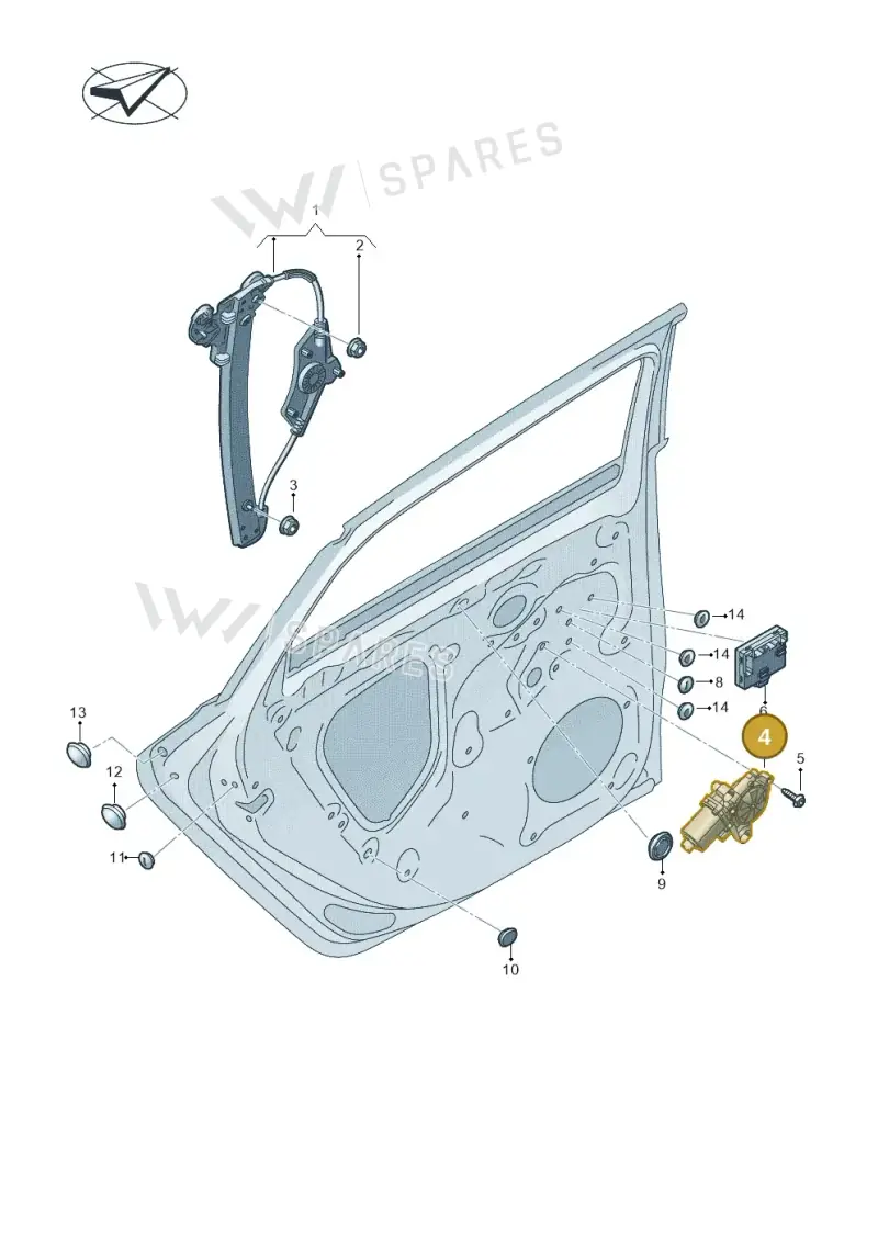 5Q0959408 — Audi A3 Sportback (2019-2021) diagram 596839060, position 4