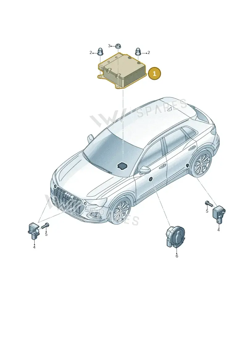 5Q0959655BP — Audi RSQ3 Sportback (2019-2024) diagram 597959030, position 1
