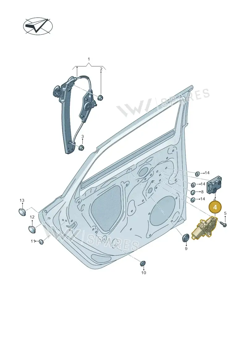 5Q0959801 — Audi A3 Sportback (2019-2021) diagram 596839060, position 4