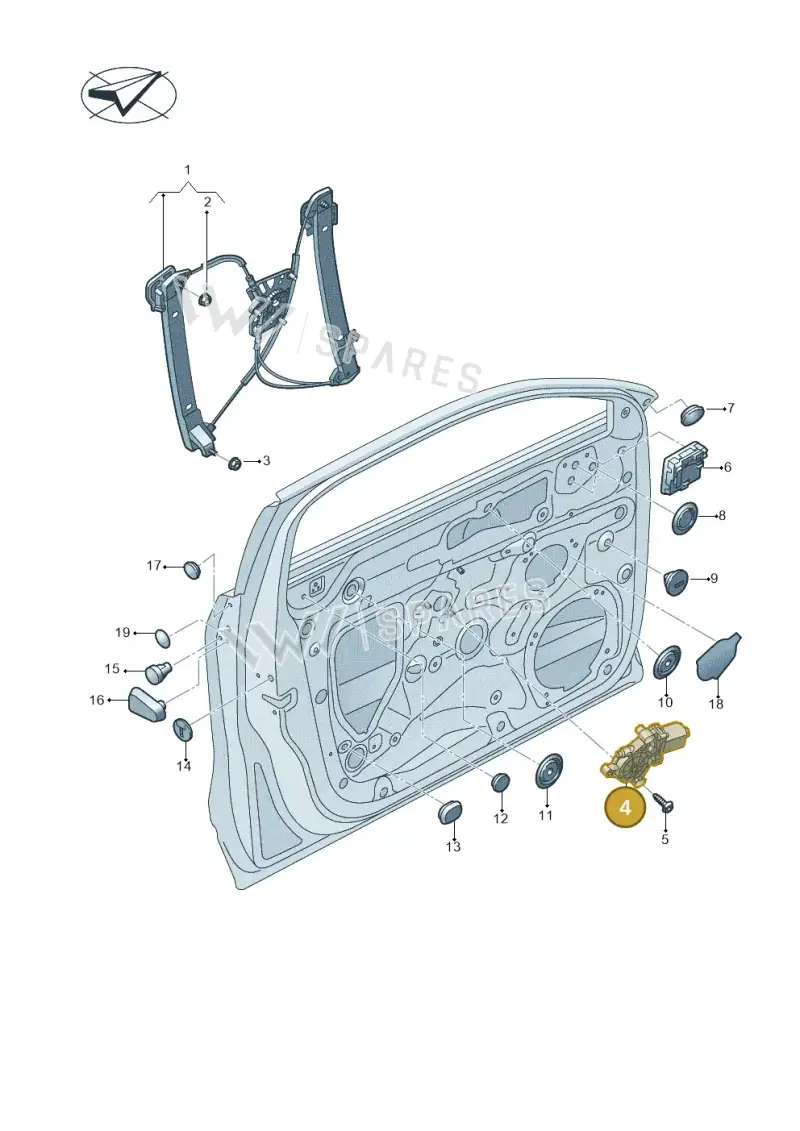 5Q0959801B — Audi Q2 2.0 TDI (2016-2018) diagram 803837600, position 4