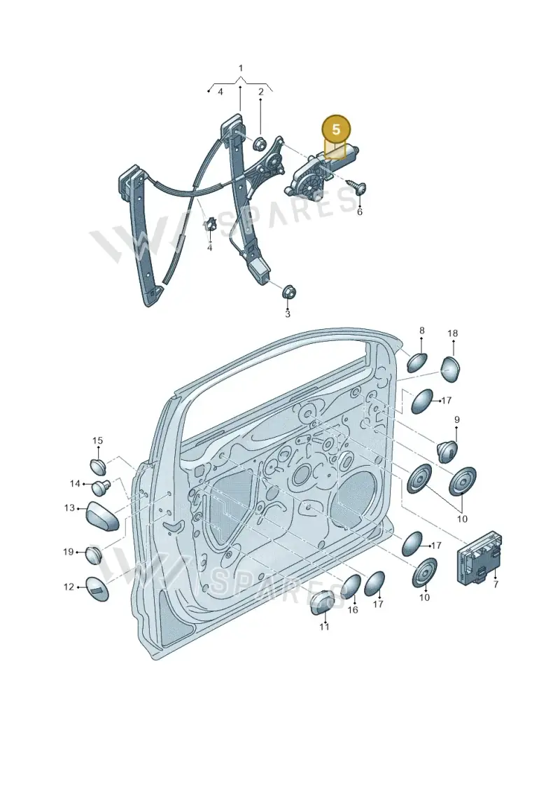 5Q0959801C — Audi RSQ3 Sportback (2019-2024) diagram 597837060, position 5