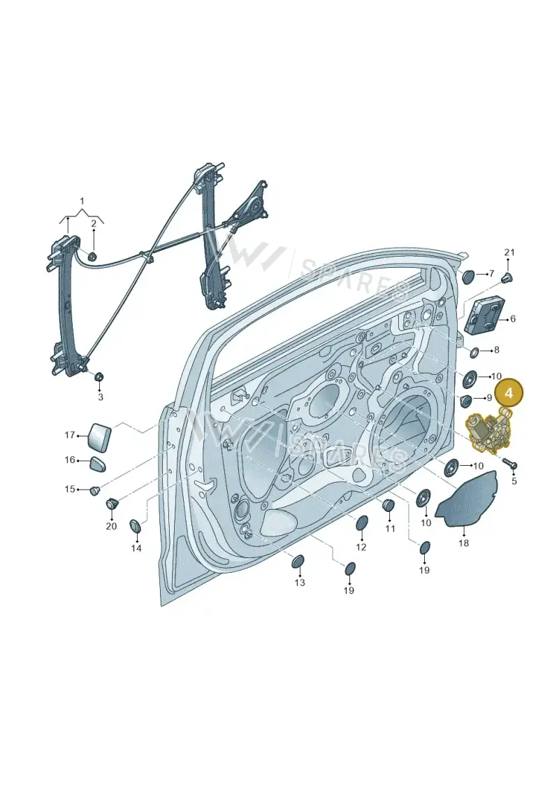 5Q0959801C — Audi RS3 Limousine (2017-2020) diagram 745837650, position 4