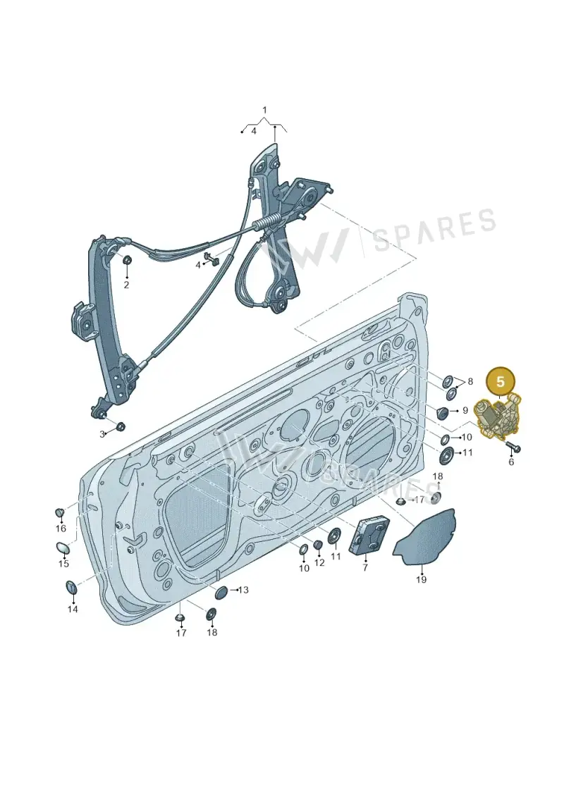 5Q0959802C — Audi A3 Cabrio (2016-2020) diagram 778837600, position 5