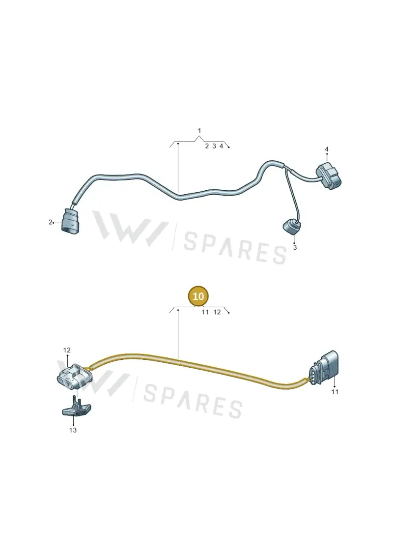 5Q0971106 — Audi A3 Sportback (2012-2016) diagram 745972500, position 10
