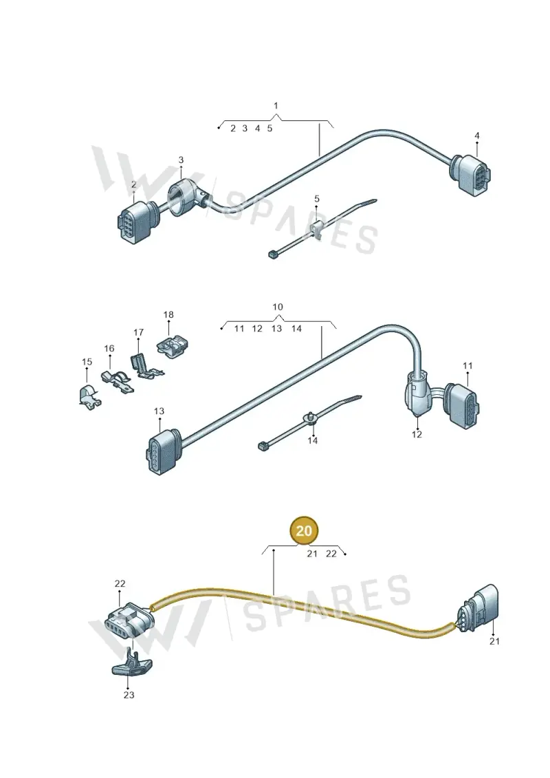 5Q0971106 — Audi TTS Coupe 2.0 (2014-2023) diagram 850972550, position 20
