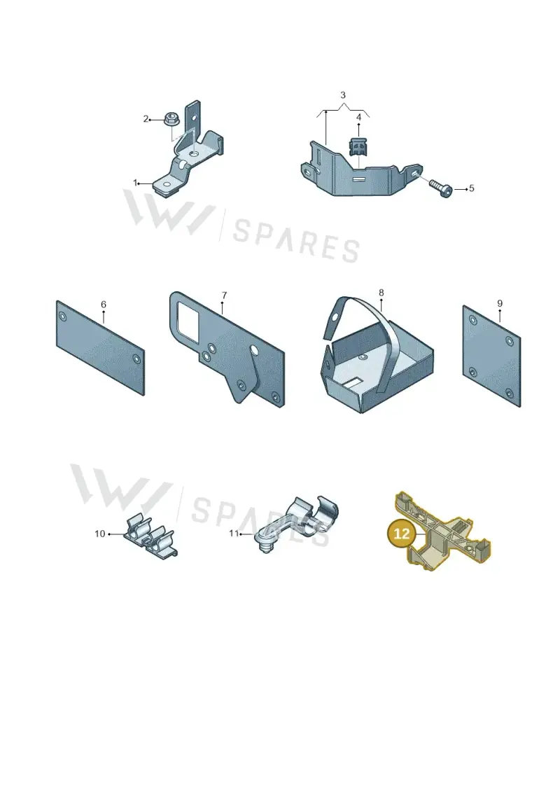 5Q0971830 — Audi A3 Sportback (2016-2020) diagram 890971010, position 12