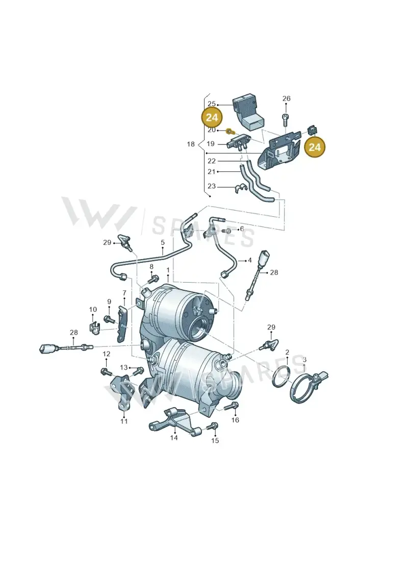 5Q0971842 — Audi A3 Sportback (2019-2021) diagram 803253020, position 24