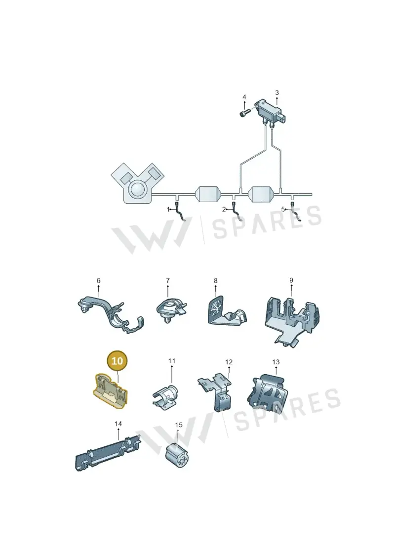5Q0971842A — Audi A1 sportback 1.0 (2018-) diagram 803906003, position 10