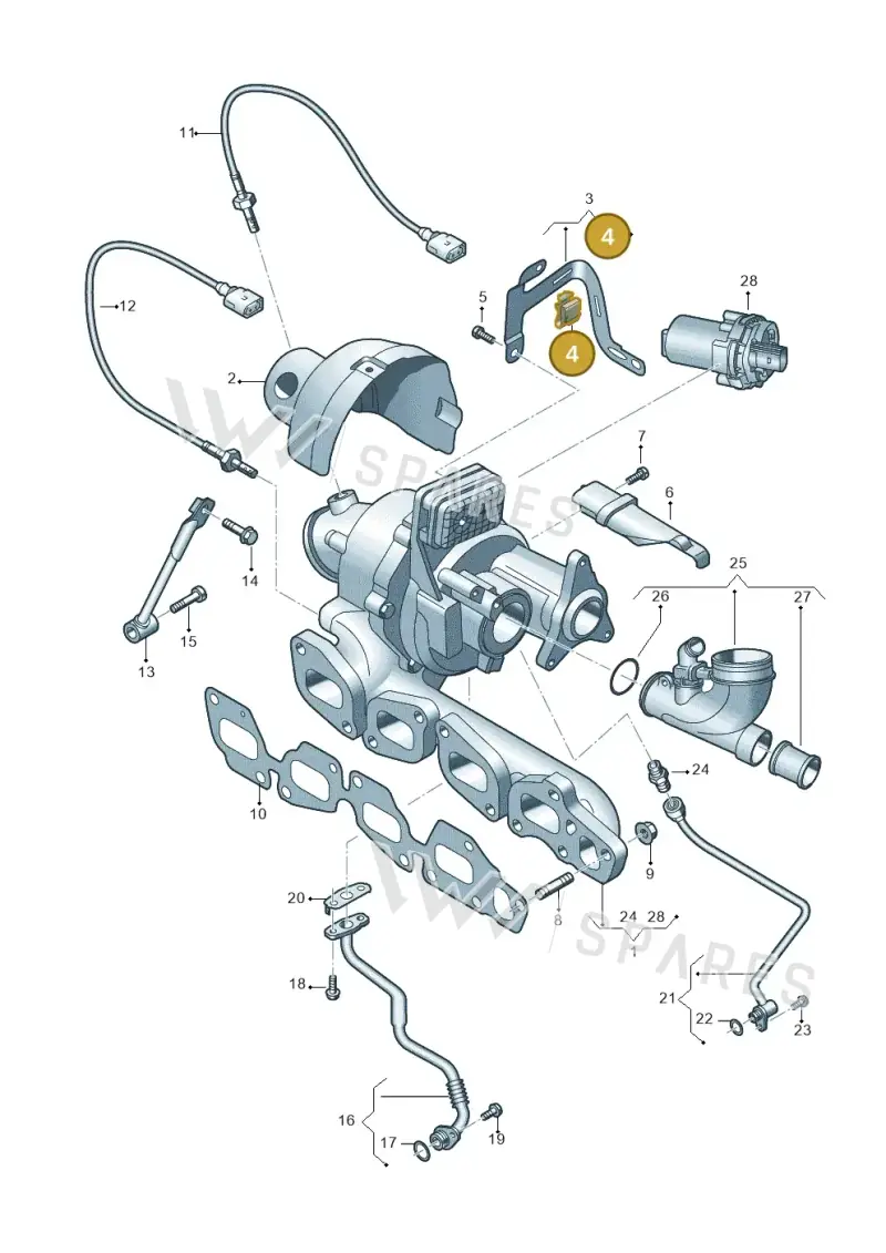 5Q0971842 — Audi A5 Limo 2.0 (2024-) diagram 8wk145375, position 4