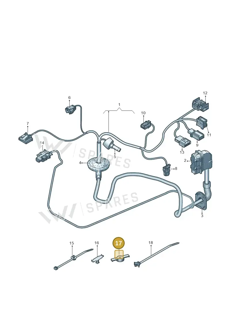 5Q0971848A — Audi RSQ3 Sportback (2019-2024) diagram 597972033, position 17