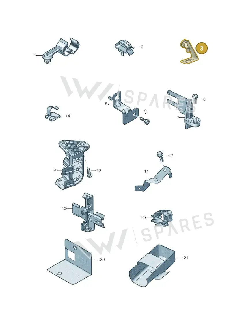 5Q0971848C — Audi A3 Sportback (2019-2021) diagram 592971000, position 3