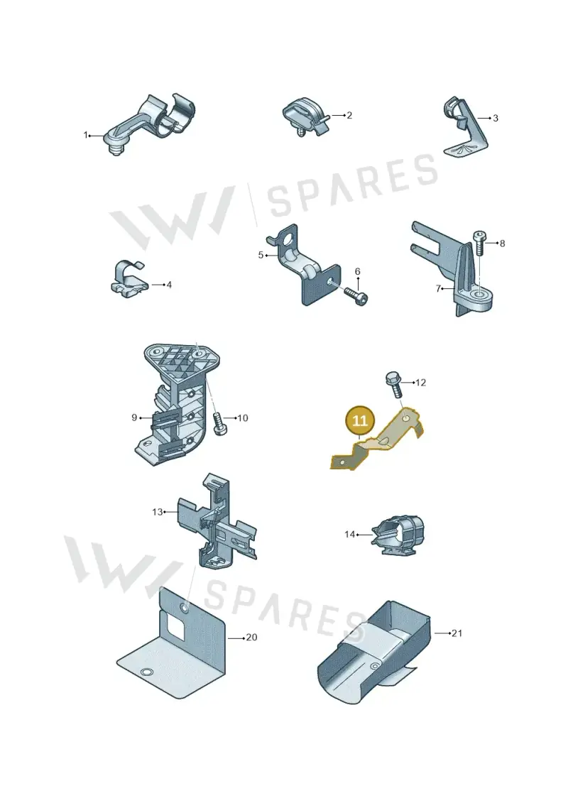 5Q0971858P — Audi A1 sportback 1.0 (2018-) diagram 592971000, position 11
