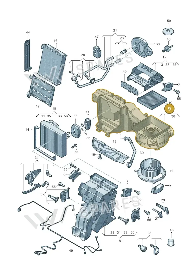 5Q1820007A — Audi A3 Sportback (2012-2016) diagram 745820200, position 9