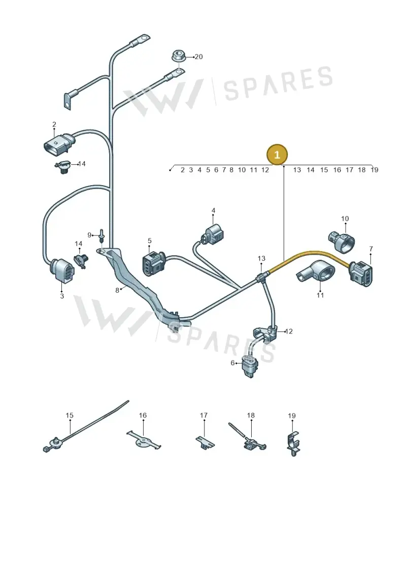 5Q1971111CD — Audi A3 Sportback (2016-2020) diagram 745972700, position 1