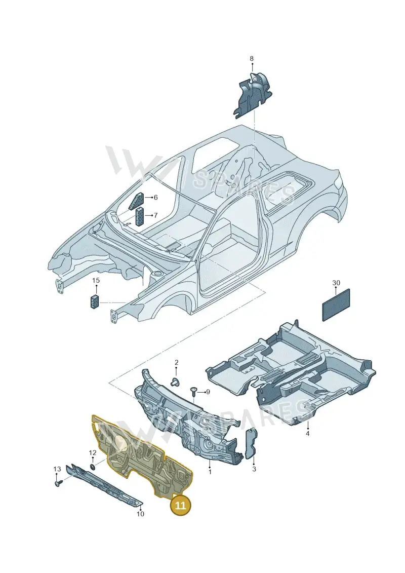 5Q2863353G — Audi Q2 2.0 TDI (2016-2018) diagram 803863200, position 11