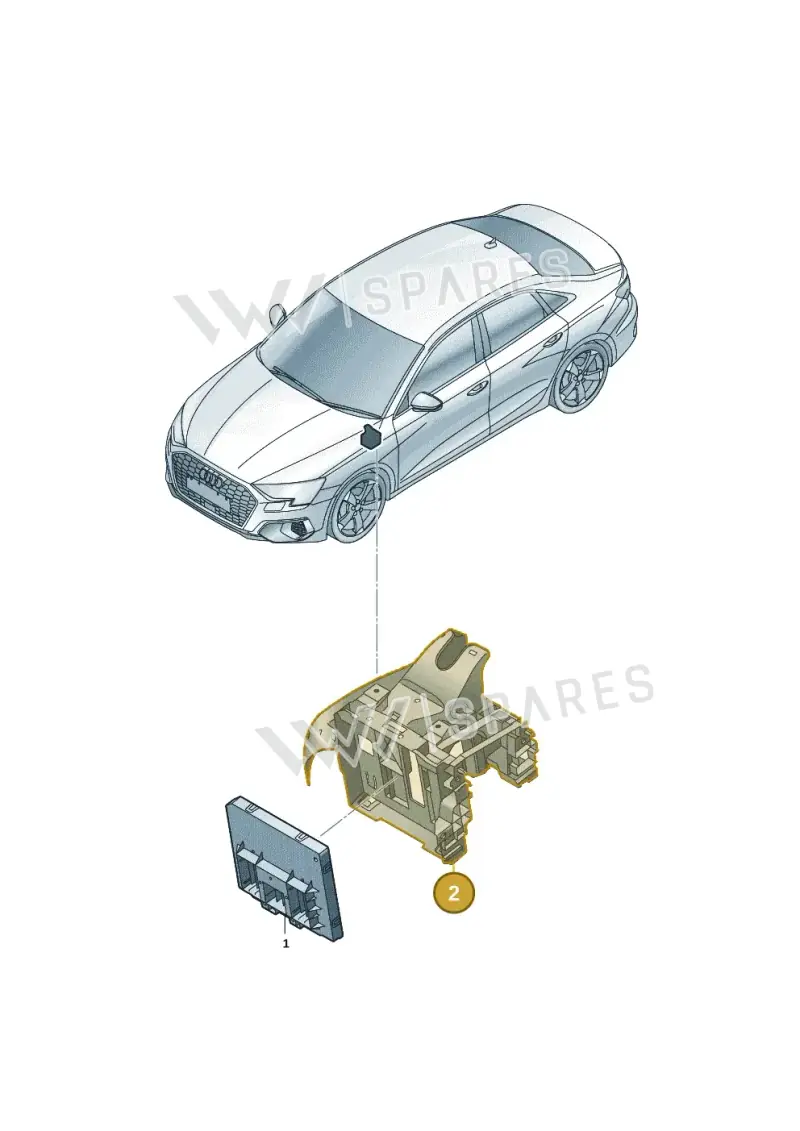 5Q2941395A — Audi A3 Sportback (2019-2021) diagram 596907002, position 2