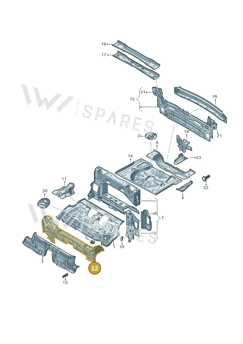 5Q7803043 — Audi A3 Cabrio (2016-2020) diagram 778813100, position 12