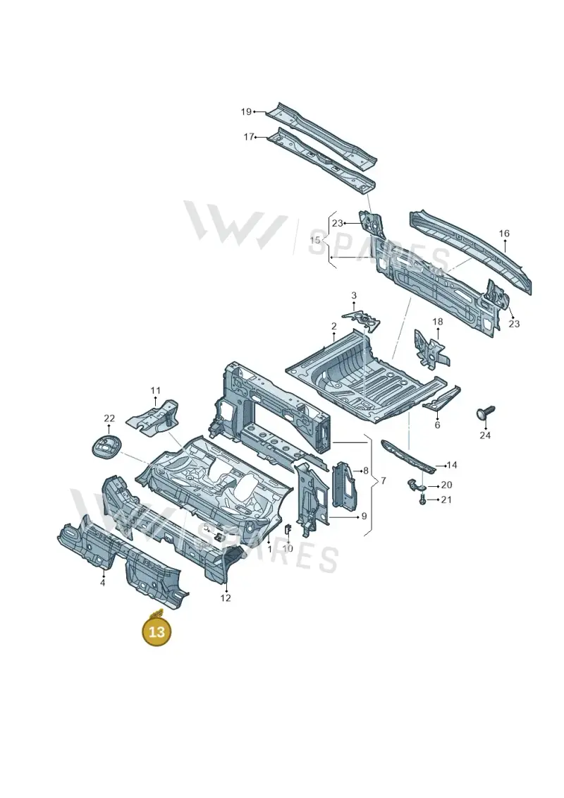 5Q7813123A — Audi A3 Cabrio (2016-2020) diagram 778813000, position 13