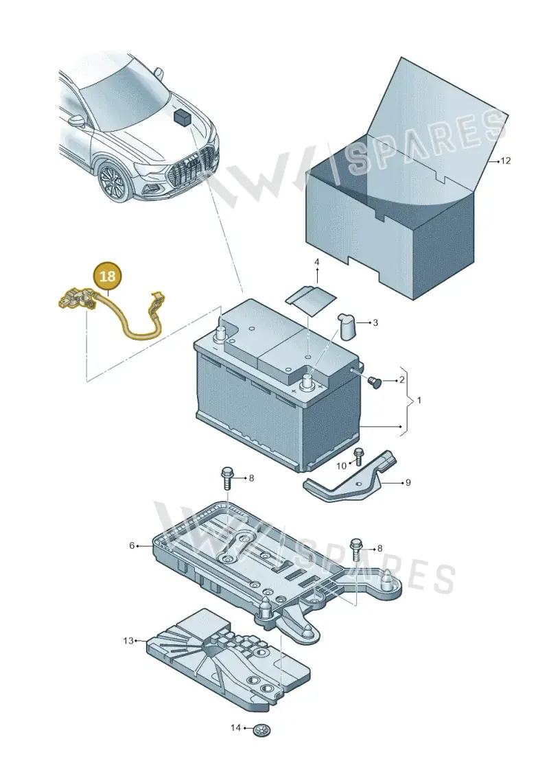 5QA915181D — Audi Q3 quattro (2018-2019) diagram 597915000, position 18