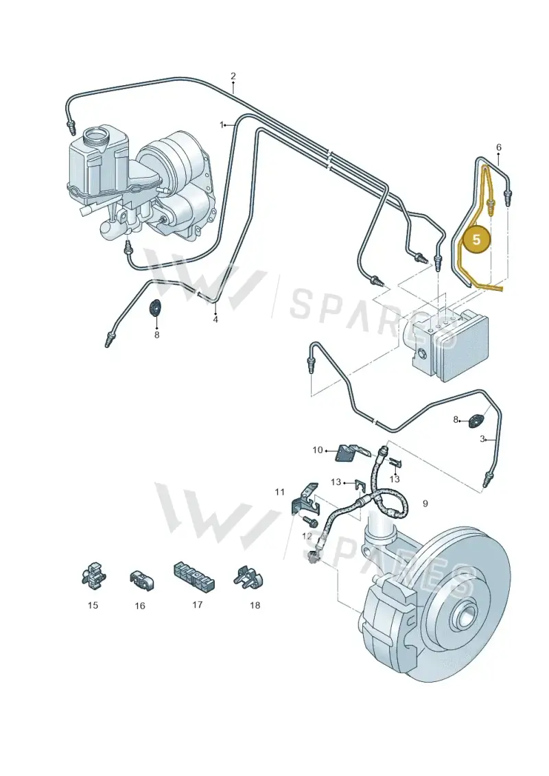 5QC614725D — Audi Q3 quattro (2018-2019) diagram 597611260, position 5