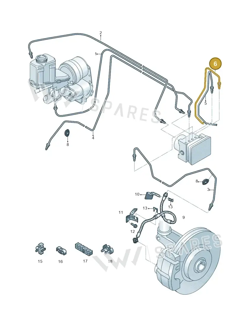 5QC614726D — Audi Q3 quattro (2018-2019) diagram 597611260, position 6