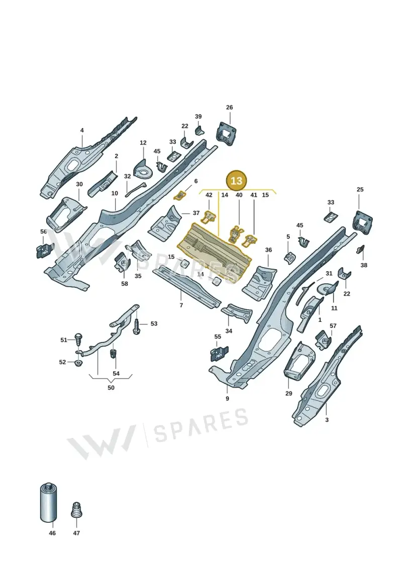 5QE803531E — Audi A3 Sportback (2019-2021) diagram 596803017, position 13