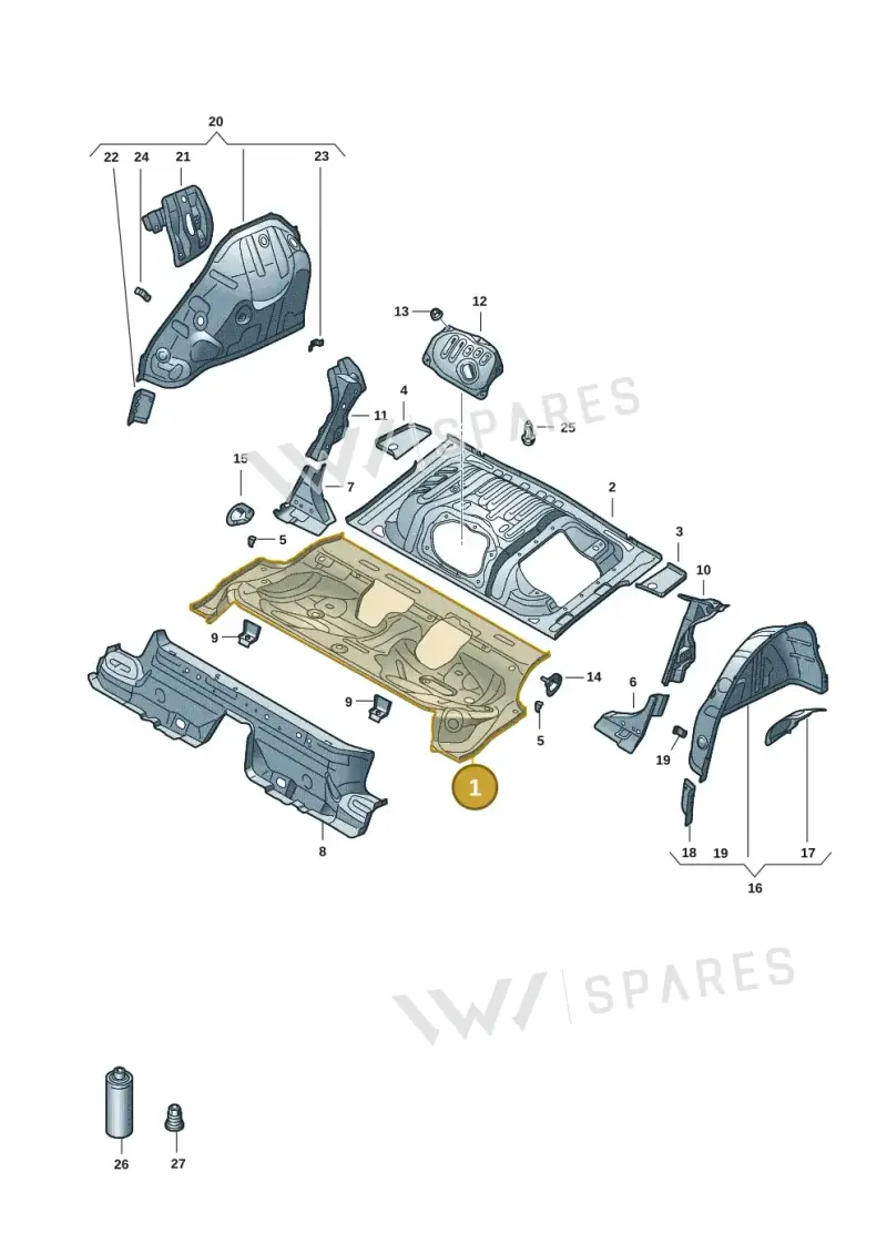 5QE813115C — Audi A3 Sportback (2019-2021) diagram 596803053, position 1