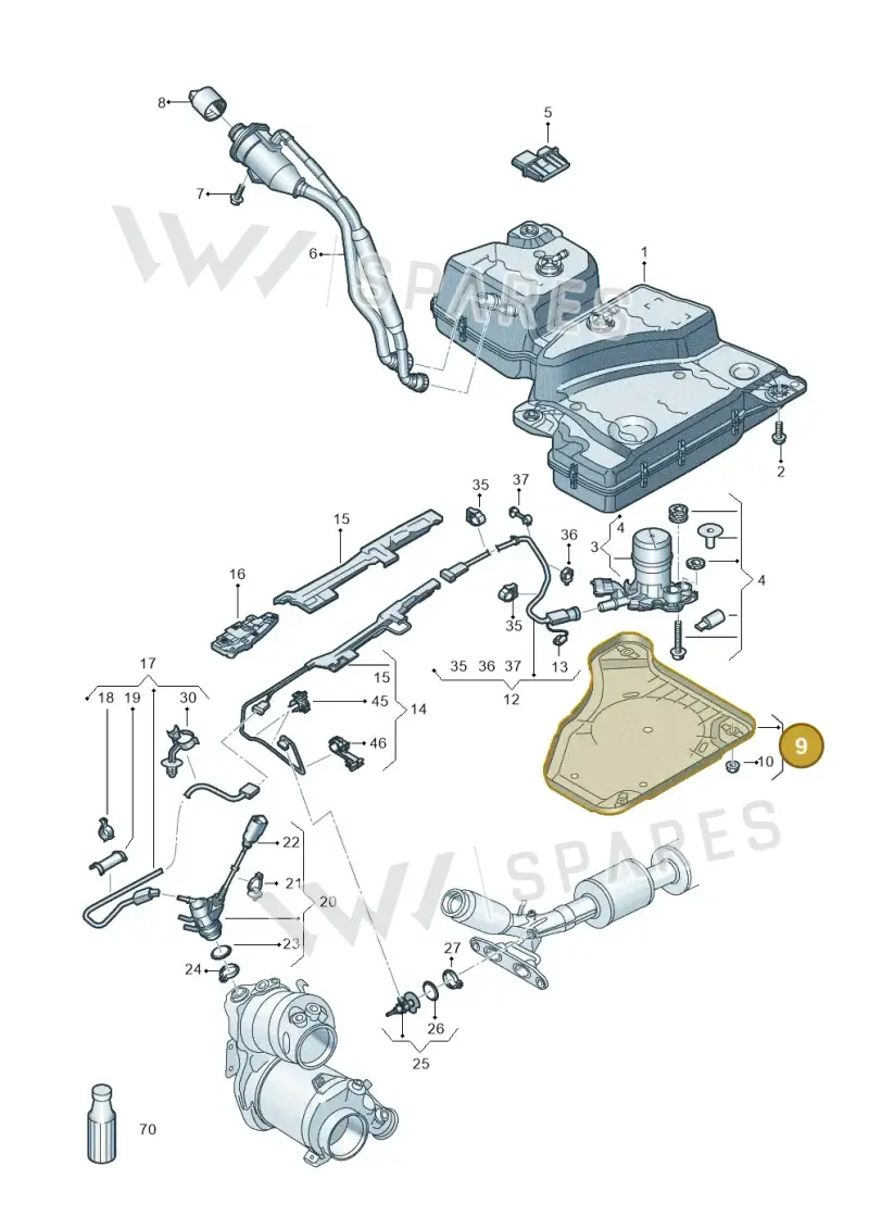 5QF131331A — Audi Q3 quattro (2018-2019) diagram 597201410, position 9