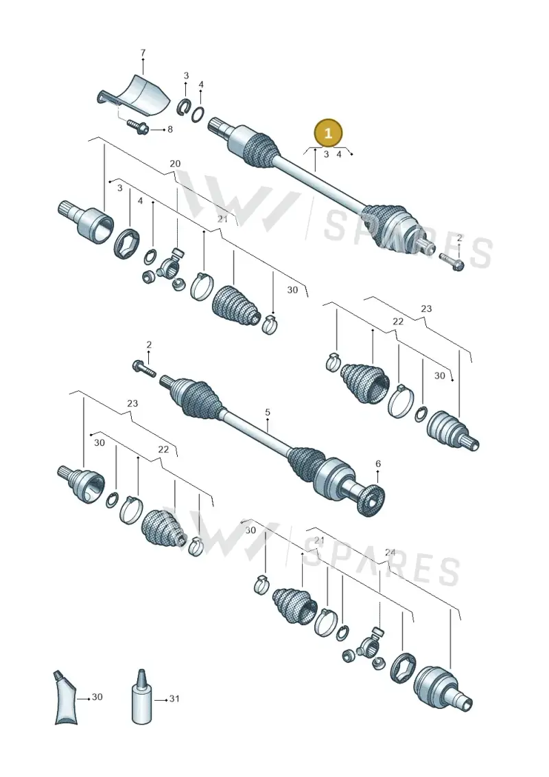 5QF407271M — Audi RSQ3 Sportback (2019-2024) diagram 884407700, position 1