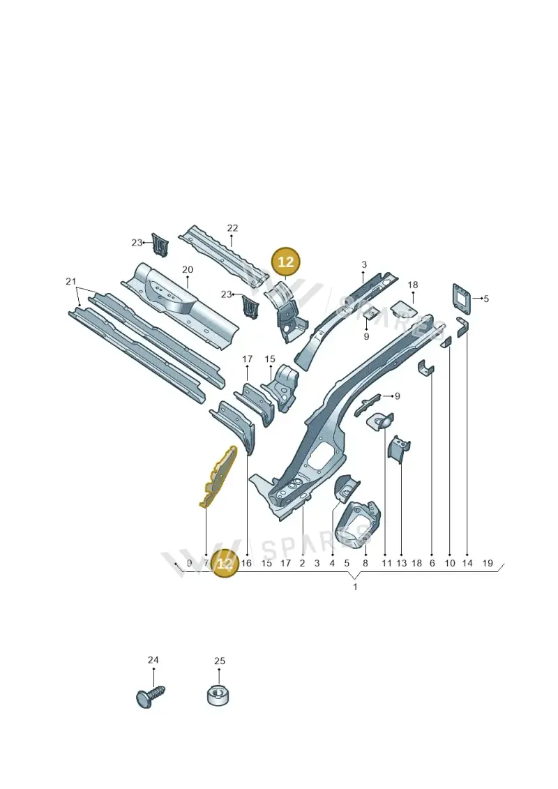 5QF802224 — Audi Q3 quattro (2018-2019) diagram 597803053, position 12