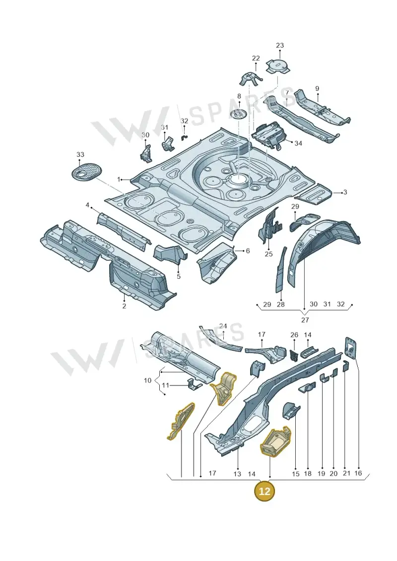 5QF803501BC — Audi RSQ3 Sportback (2019-2024) diagram 597803500, position 12