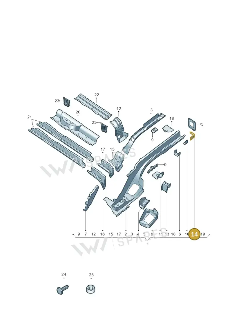 5QF803586 — Audi Q3 quattro (2018-2019) diagram 597803053, position 14