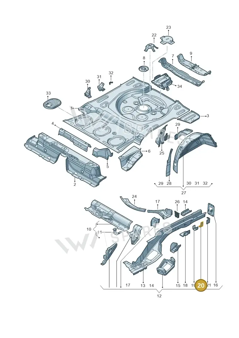 5QF813127 — Audi Q3 quattro (2018-2019) diagram 597803500, position 20