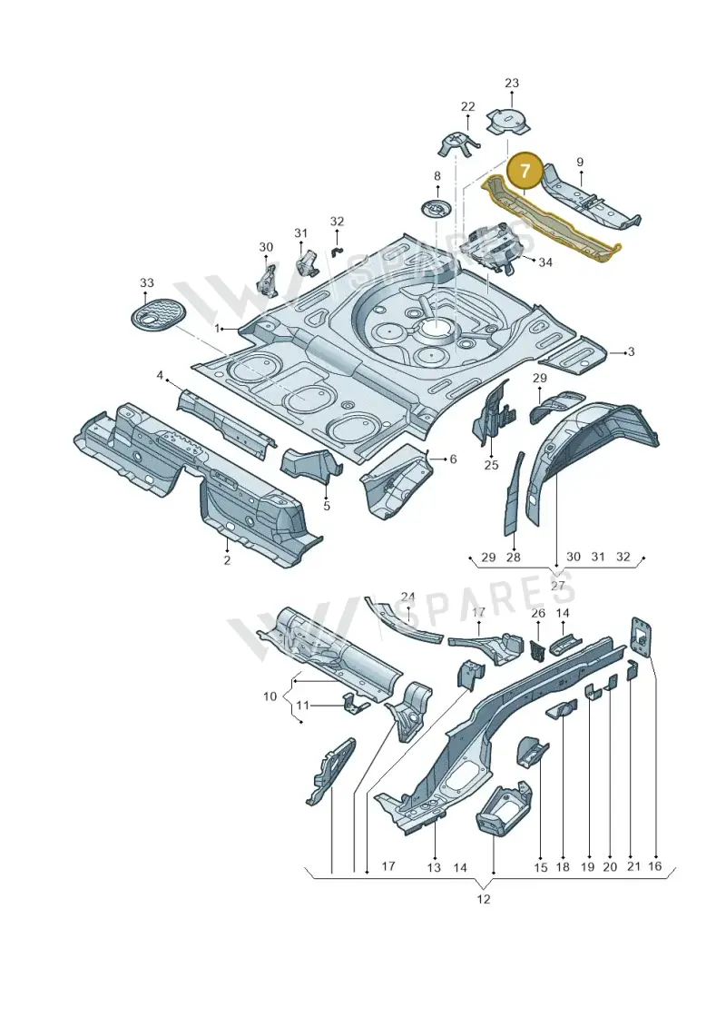 5QF813518 — Audi RSQ3 Sportback (2019-2024) diagram 597803500, position 7